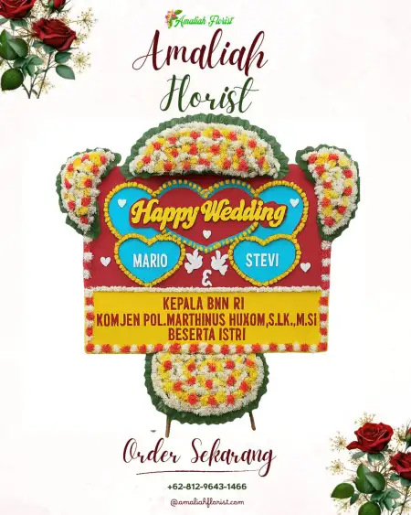 Papan Bunga Pernikahan Alas